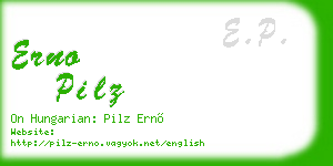 erno pilz business card